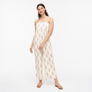 NWT J Crew Silk wide-leg jumpsuit in budding branch print Item AY923 Size 12